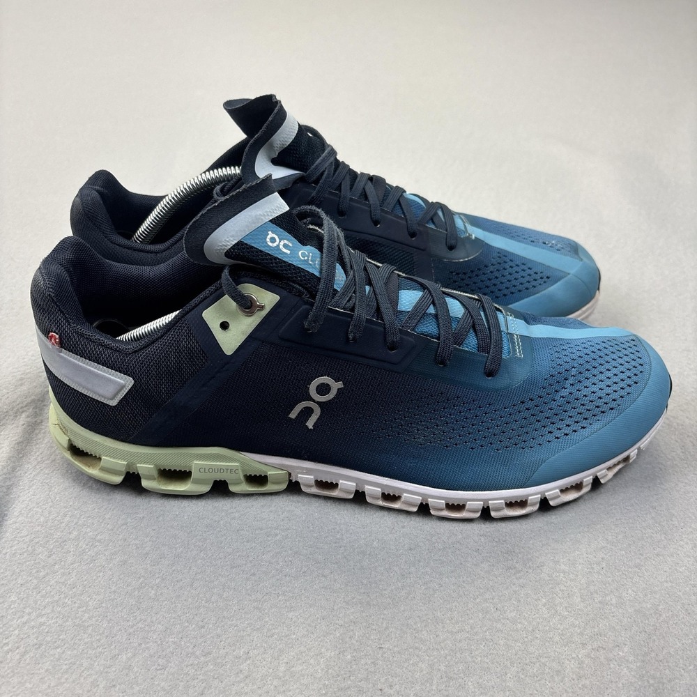 On Running Shoes Mens Size 12.5 Blue Mesh CloudTec Running Athletic Sneakers